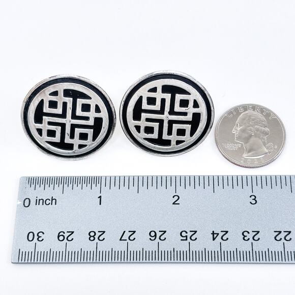 Vintage Sterling Silver 925 Celtic Knot Design Cufflinks - Picture 8 of 8